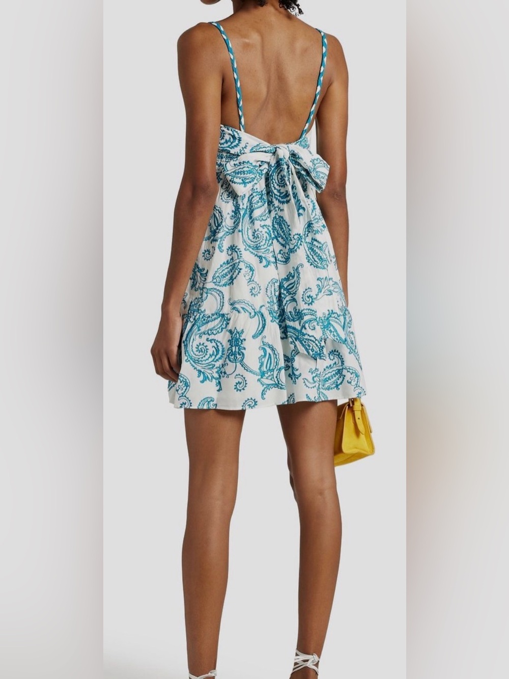 ALICE + OLIVIA KHIRA EMBROIDERED TIERED MINI DRESS, SIZE 12. - Picture 2 of 16